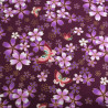 Cotone stampato con lurex Sakura viola - Maison Klem