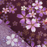Algodón estampado con lurex Sakura violeta - Maison Klem