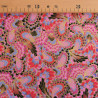 Bedruckte Baumwolle mit Lurex-Effekt, Pfau, Rosa – Maison Klem