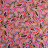 Bedruckte Baumwolle mit Lurex-Effekt, Pfau, Rosa – Maison Klem