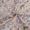 Sakura Mini Lurex-Printed Cotton with Gray and Blue Background - Maison Klem