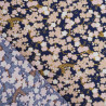 Sakura Mini Navy-Background Lurex-Printed Cotton - Maison Klem