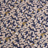 Katoen met lurexprint, Sakura Mini op marineblauwe achtergrond - Maison Klem