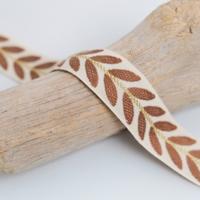 25mm Brown Epi Stripe - Maison Klem