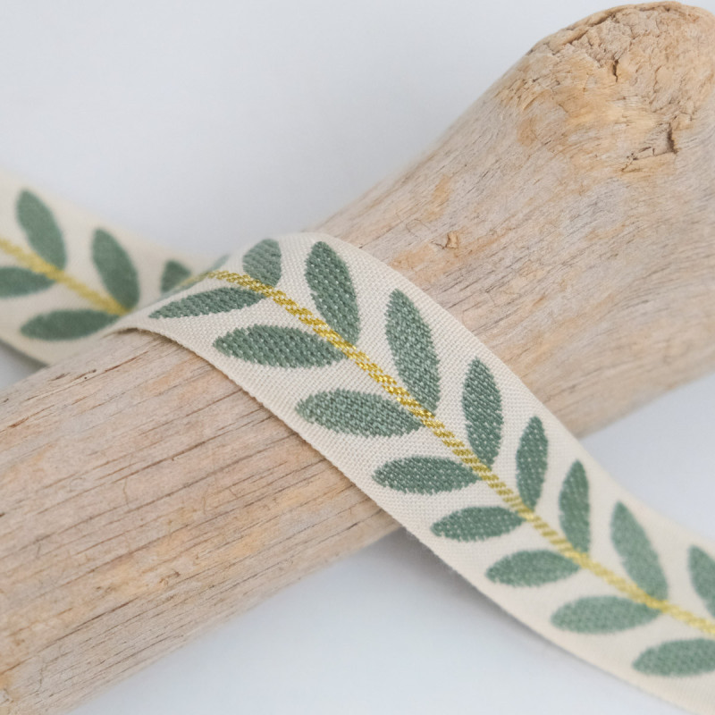 25mm Green Epi Webbing - Maison Klem