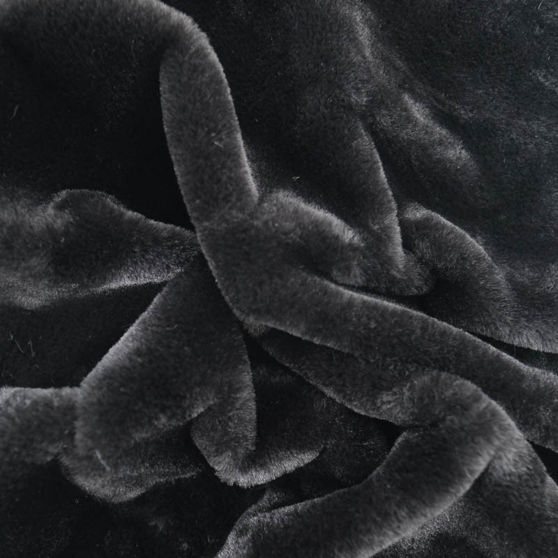 Fausse Fourrure Lapinou Noir - Maison Klem