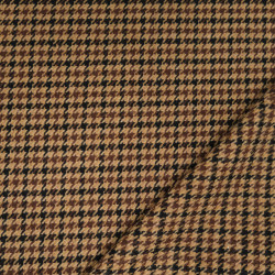 Tessuto tartan a pied-de-poule color caffè - Maison Klem