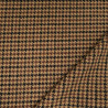 Coffee-Colored Houndstooth Tartan Fabric - Maison Klem