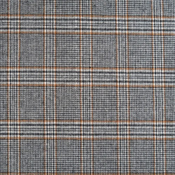Black, Ecru, and Camel Tartan Fabric - Maison Klem