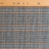 Tessuto tartan nero, écru e cammello - Maison Klem