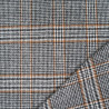 Tessuto tartan nero, écru e cammello - Maison Klem