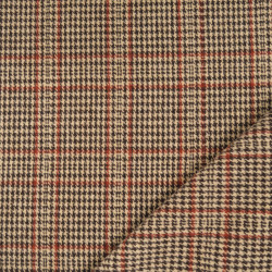Terracotta Brown Tartan Fabric - Maison Klem