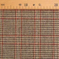 Terracotta Brown Tartan Fabric - Maison Klem