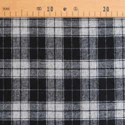 Tartan-Stoff mit schwarz-weißen Karos – Maison Klem