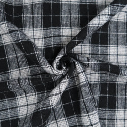 Tessuto tartan a quadri bianchi e neri - Maison Klem