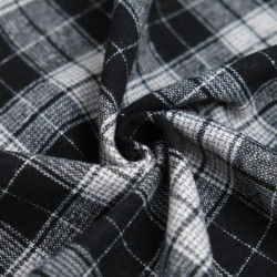 Tessuto tartan a quadri bianchi e neri - Maison Klem