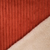 Gerippter Samt mit Sherpa-Futter in Terrakotta – Maison Klem