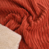 Geribbeld fluweel met sherpa-voering, terracotta - Maison Klem