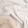 Wit geribbeld fluweel met sherpa-voering - Maison Klem