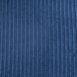 Gerippter Samt mit Sherpa-Futter in Jeansblau – Maison Klem