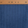 Denim Blue Sherpa-Lined Ribbed Velvet - Maison Klem