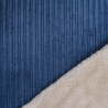 Denim Blue Sherpa-Lined Ribbed Velvet - Maison Klem