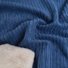 Denim Blue Sherpa-Lined Ribbed Velvet - Maison Klem