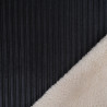Anthracite Sherpa-Lined Ribbed Velvet - Maison Klem
