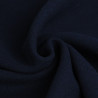 Navy Blue Caban-Style Knit Fabric Coat - Maison Klem