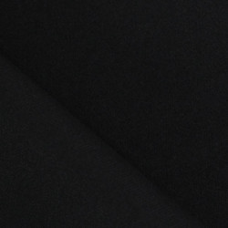 Black Caban-Style Knit Fabric Coat - Maison Klem