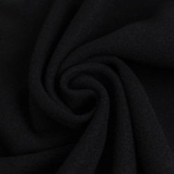 Tessuto a maglia effetto caban, cappotto nero - Maison Klem