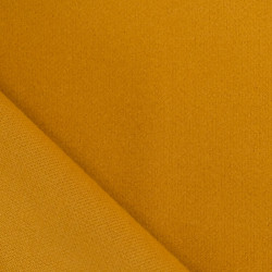 Ochre-Colored Caban-Style Knit Fabric Coat - Maison Klem