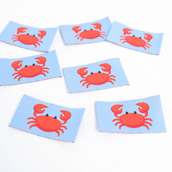 Naailabel 'Kleine Krab' - Maison Klem