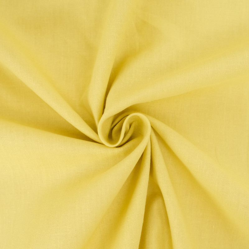 Tessuto in cotone sanforizzato giallo grano - Maison Klem