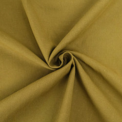 Tela de algodón sanforizada de color marrón ocre - Maison Klem