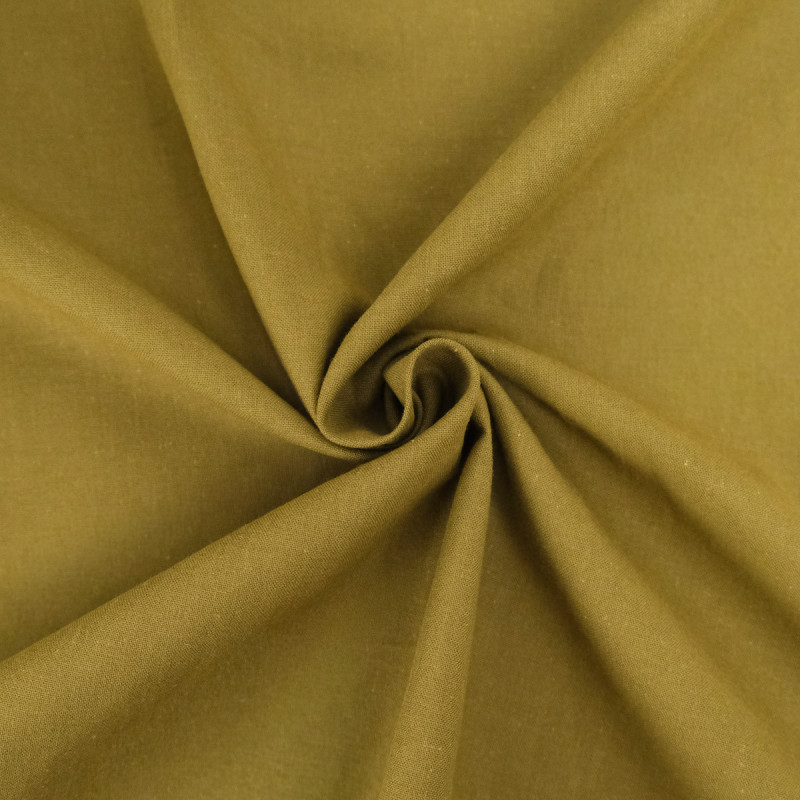 Tessuto in cotone sanforizzato color ocra - Maison Klem