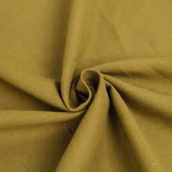 Ochre Brown Sanforized Cotton Fabric - Maison Klem