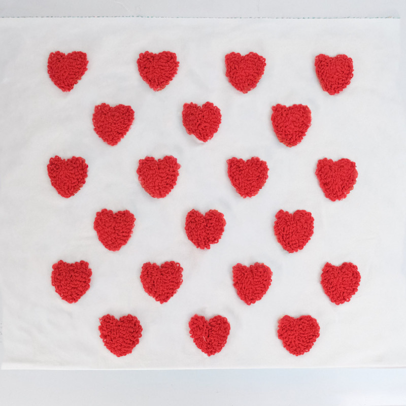 Punch Needle-paneel ‘Multicœurs’ 45*45 - Maison Klem