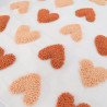 Light Powder Pink Heart Punch Needle Panel, 45 x 45 - Maison Klem