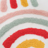 Multicolored Striped Punch Needle Panel, 45 x 45 - Maison Klem