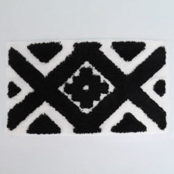 Ethnic Punch Needle Wall Hanging, 30 x 50, Black - Maison Klem