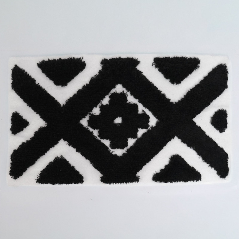 Pannello Punch Needle in stile etnico 30×50 nero - Maison Klem