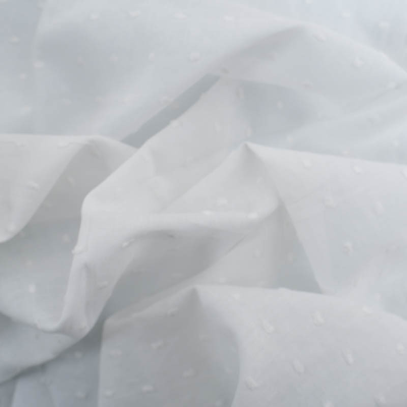 Plumetis Coton Blanc - Maison Klem