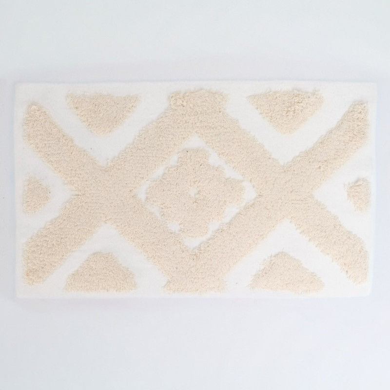 Ethnic Punch Needle Wall Hanging, 30 x 50, Ecru - Maison Klem
