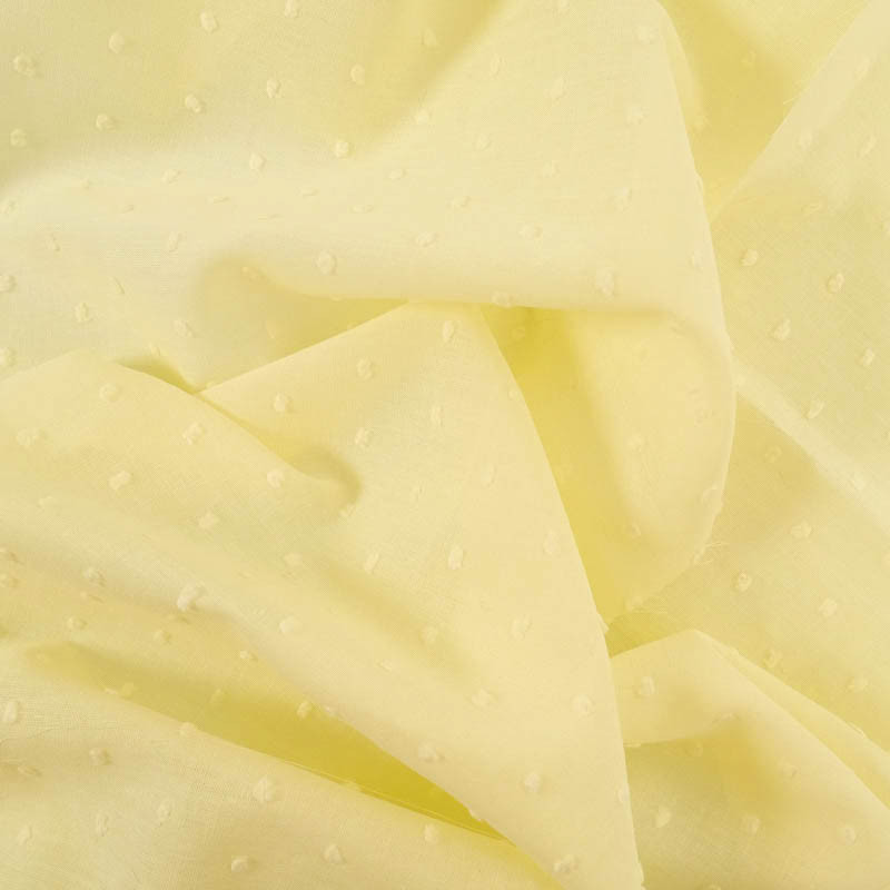 Plumetis Coton Jaune Pastel - Maison Klem