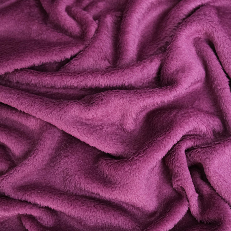 Einfarbiges Kuscheltuch 260 g Pflaume – Maison Klem