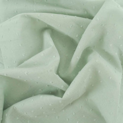 Plumetis Coton Vert De Gris - Maison Klem