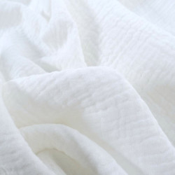 Double Gaze Unie Blanche - Maison Klem