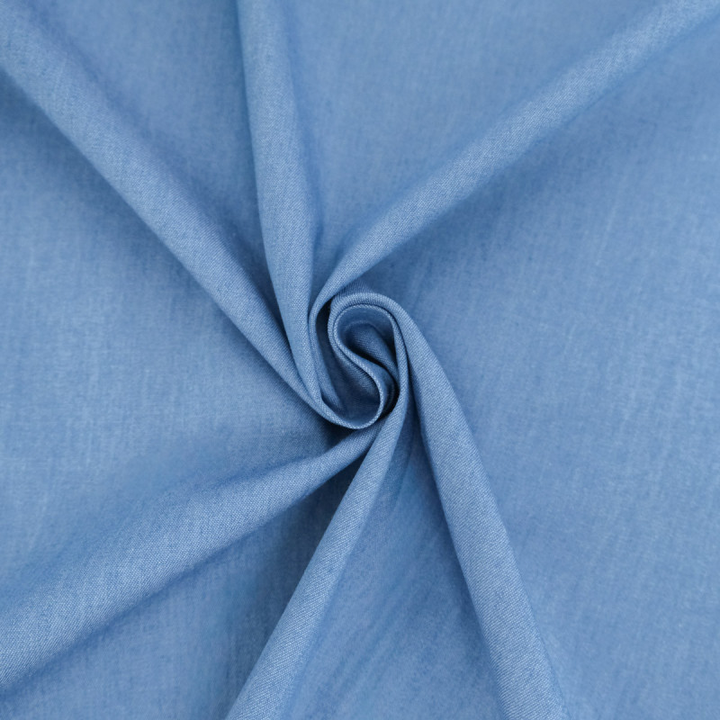 Blaues Baumwoll-Chambray „James“ – Maison Klem