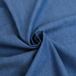 Chambray di cotone James blu indaco - Maison Klem
